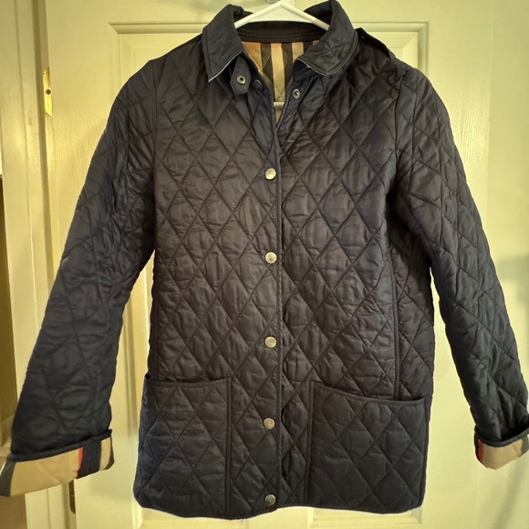 Burberry Black Youth Barn Jacket- M- like new- NWOT